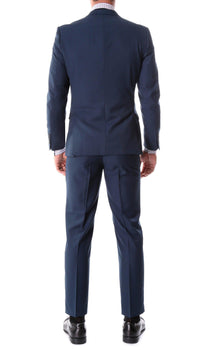 Oslo Navy Notch Lapel 2 Piece Slim Fit Suit - Ferrecci USA