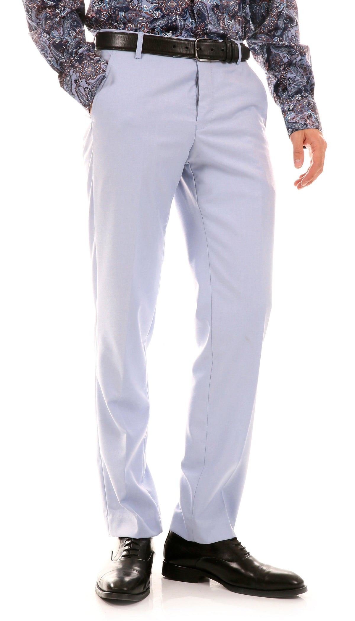 Oslo Sky Blue Slim Fit Notch Lapel 2 Piece Suit - Ferrecci USA