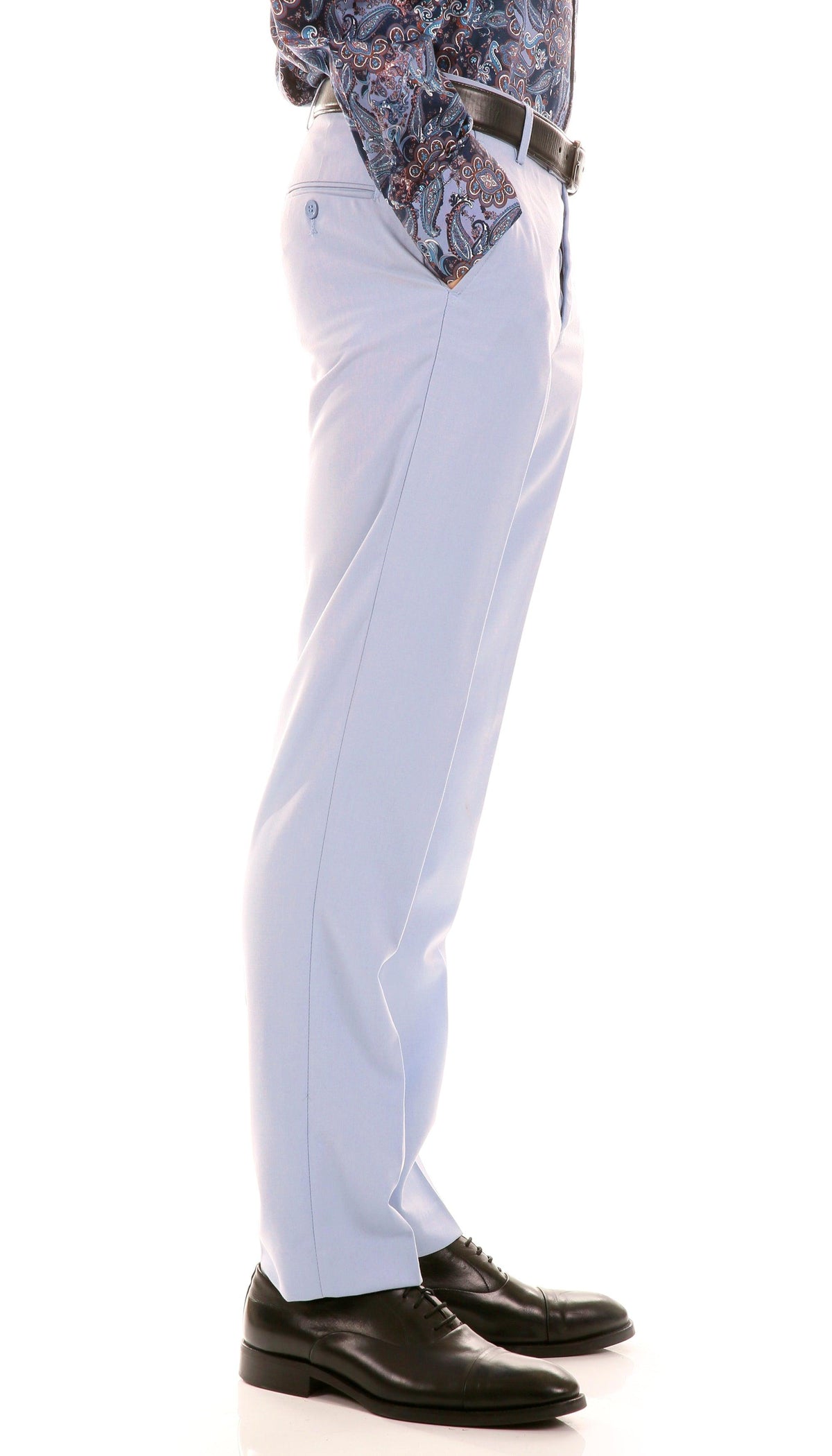 Oslo Sky Blue Slim Fit Notch Lapel 2 Piece Suit - Ferrecci USA