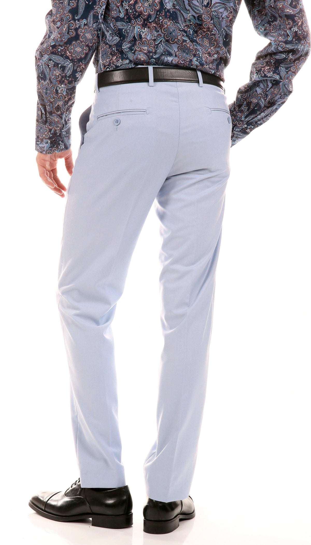 Oslo Sky Blue Slim Fit Notch Lapel 2 Piece Suit - Ferrecci USA