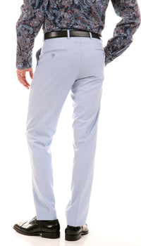 Oslo Sky Blue Slim Fit Notch Lapel 2 Piece Suit - Ferrecci USA