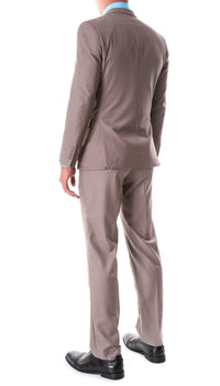 Oslo Taupe Notch Lapel 2 Piece Slim Fit Suit - Ferrecci USA