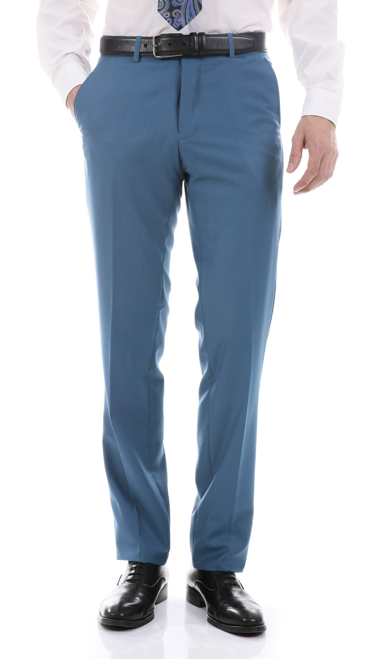 Oslo Teal Notch Lapel 2 Piece Slim Fit Suit - Ferrecci USA