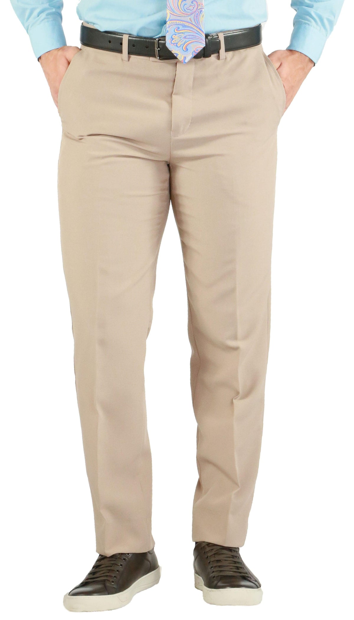 Paul Lorenzo Mens Tan Slim Fit 2 Piece Suit - Ferrecci USA