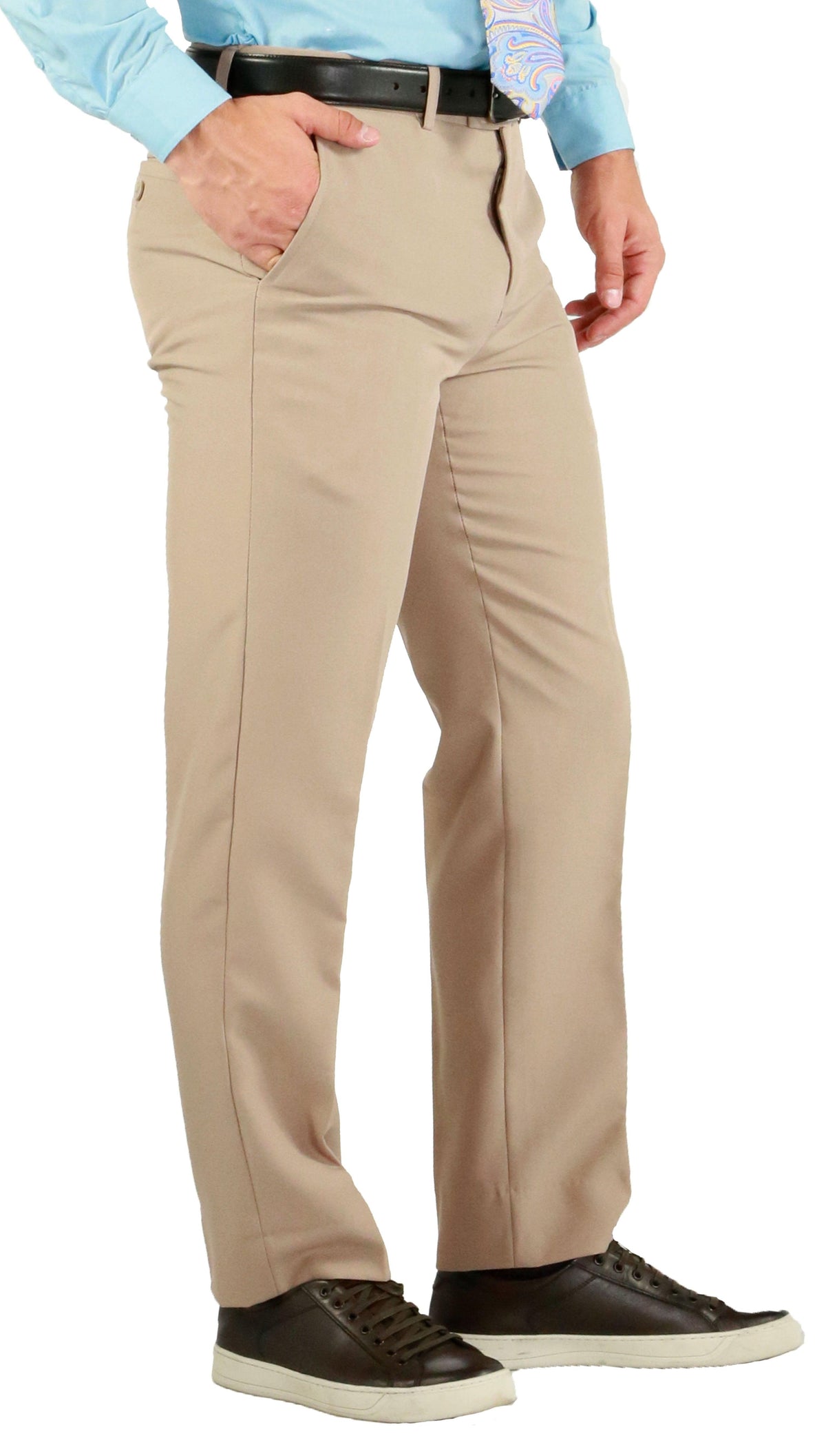 Paul Lorenzo Mens Tan Slim Fit 2 Piece Suit - Ferrecci USA