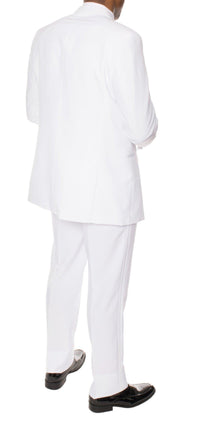 Paul Lorenzo Mens White Regular Fit 2 Piece Tuxedo - Ferrecci USA