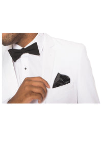 Paul Lorenzo Mens White Slim Fit 2 piece Tuxedo - Ferrecci USA