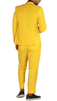 Paul Lorenzo Mens Yellow Slim Fit 2 Piece Suit - Ferrecci USA