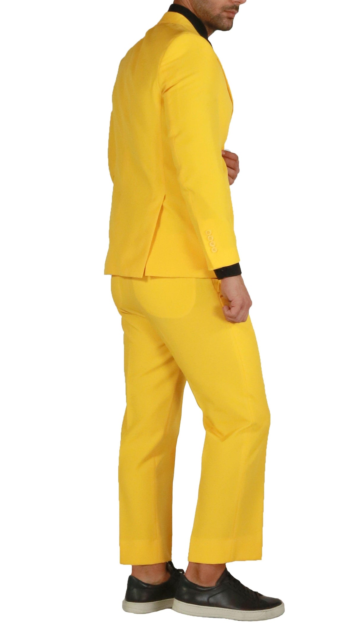 Paul Lorenzo Mens Yellow Slim Fit 2 Piece Suit - Ferrecci USA