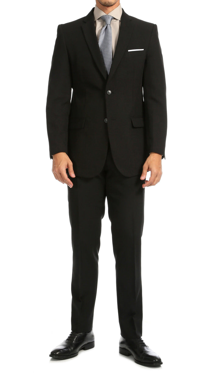 PL1969 Mens Black Slim Fit 2pc Suit - Ferrecci USA