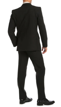 PL1969 Mens Black Slim Fit 2pc Suit - Ferrecci USA