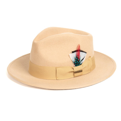 Crushable Brown 100% Australian Wool Fedora Hat
