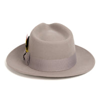 Crushable Light Grey 100% Australian Wool Fedora Hat