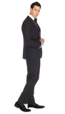Ferrecci Men's Reno Black Slim Fit Shawl Lapel 2 Piece Tuxedo Suit Set