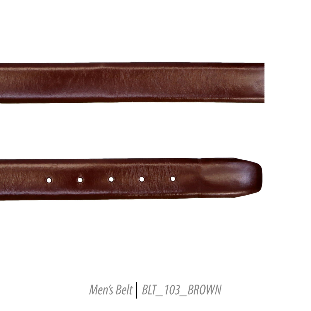 Ferrecci Mens 100% Genuine 103 Brown Leather Belt - One size Fits All - FHYINC best men
