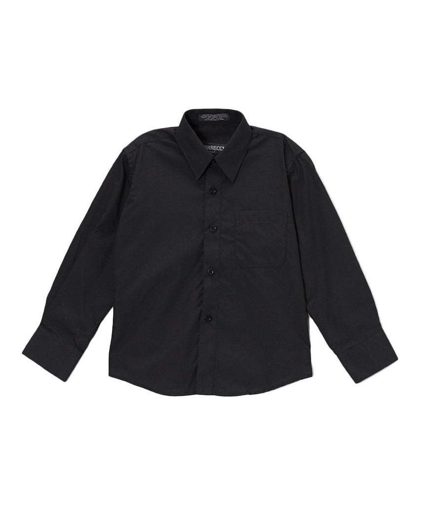 Boys Premium Cotton Blend Dark Colored Dress Shirts - FHYINC best men
