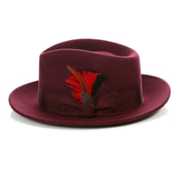Crushable Fedora Hat in Burgundy