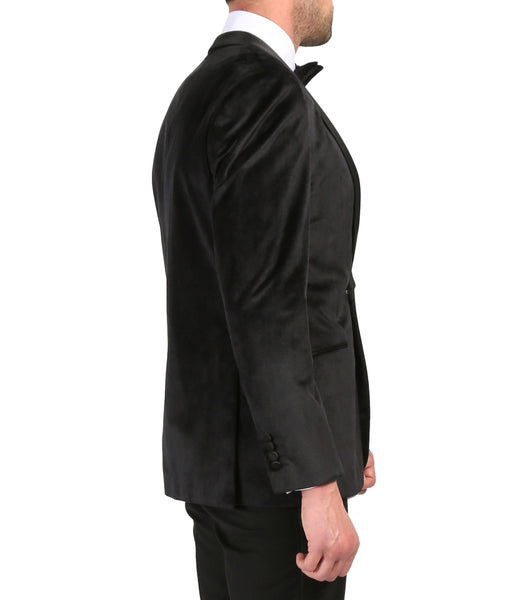 Men's Royal Blue Slim Fit Velvet Tuxedo Jacket FHY Enzo Size 42L Final Sale
