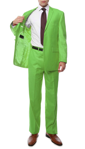Premium FE28001 Apple Green Regular Fit Suit