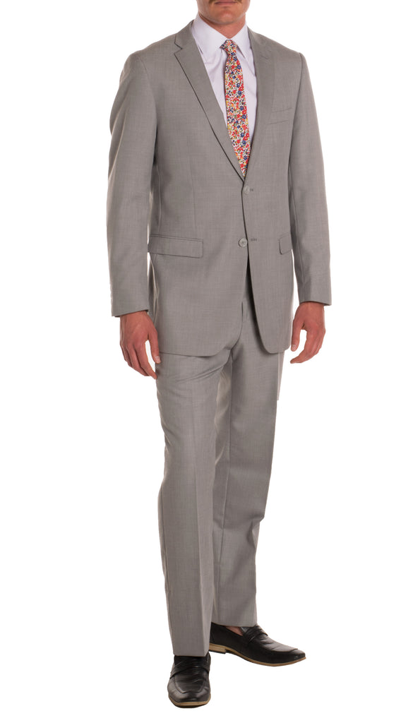Light Grey Regular Fit Suit - 2PC - FORD - FHYINC best men