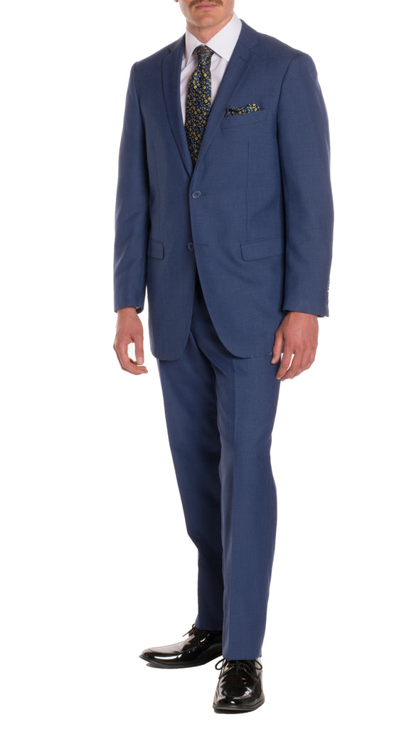 New Blue Regular Fit Suit - 2PC - FORD - FHYINC best men
