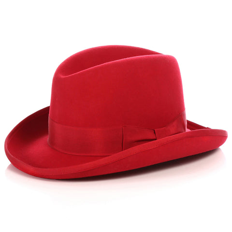 Ferrecci Authentic GOLD Wool Felt Homburg Godfather Hat
