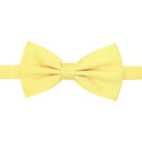 Gia Yellow Satine Adjustable Bowtie - FHYINC best men's suits, tuxedos, formal men's wear wholesale