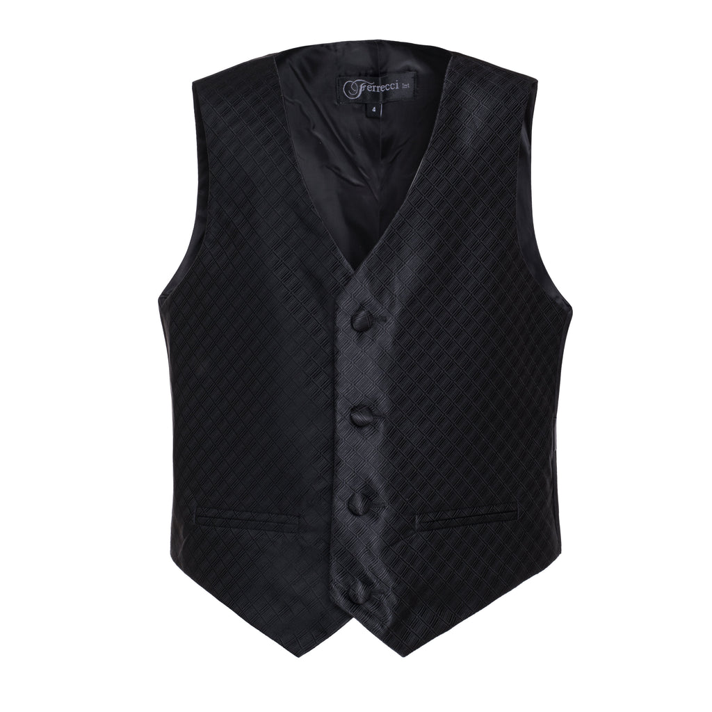 Ferrecci Boys 300 Series Vest Set Black - FHYINC best men