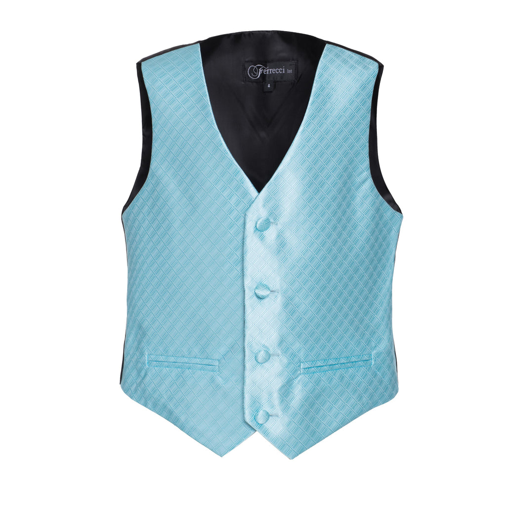 Ferrecci Boys 300 Series Vest Set Turquoise - FHYINC best men