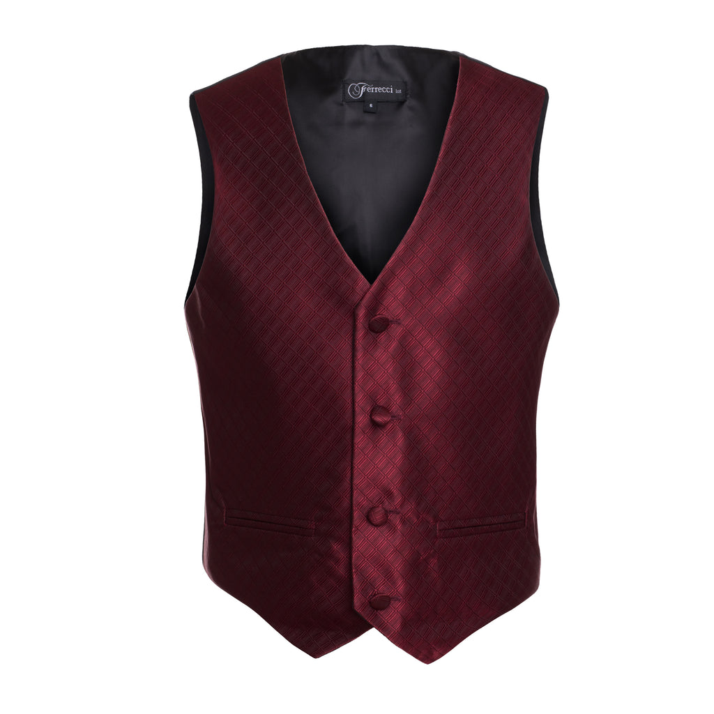 Ferrecci Boys 300 Series Vest Set Dark Red - FHYINC best men