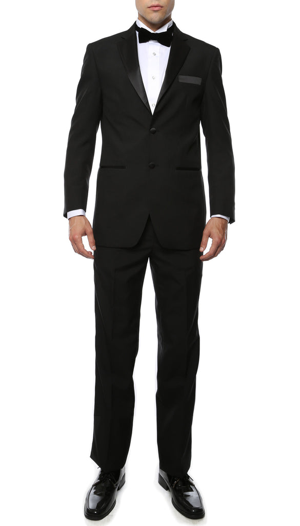 Paul Lorenzo MMTUX Black Regular Fit 2pc Tuxedo - FHYINC best men