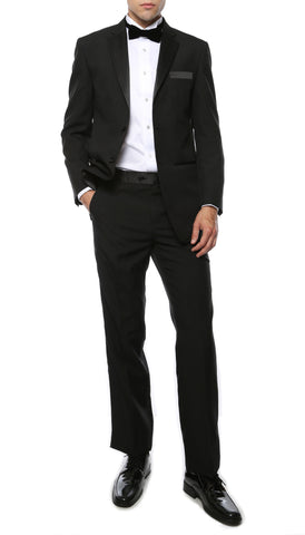Paul Lorenzo MMTUX Black Regular Fit 2pc Tuxedo