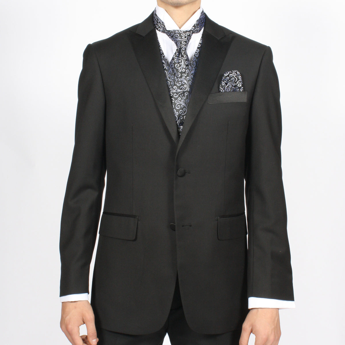 Ferrecci Mens PV50-1 Black Silver Vest Set - FHYINC best men's suits, tuxedos, formal men's wear wholesale