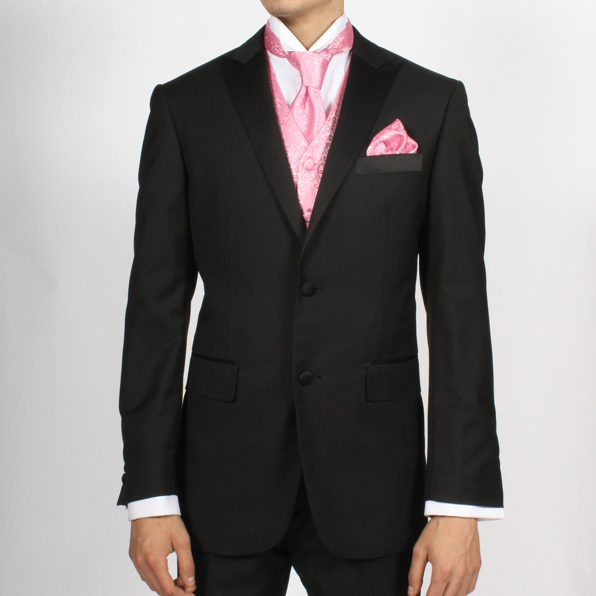 Ferrecci Mens PV50-11 Pink White Vest Set - FHYINC best men's suits, tuxedos, formal men's wear wholesale