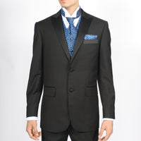 Ferrecci Mens PV50-3 Blue Black Vest Set - FHYINC best men's suits, tuxedos, formal men's wear wholesale