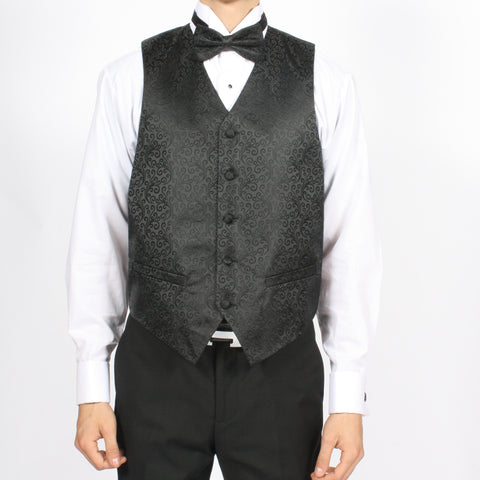 Ferrecci Mens PV50-4 Black Vest Set