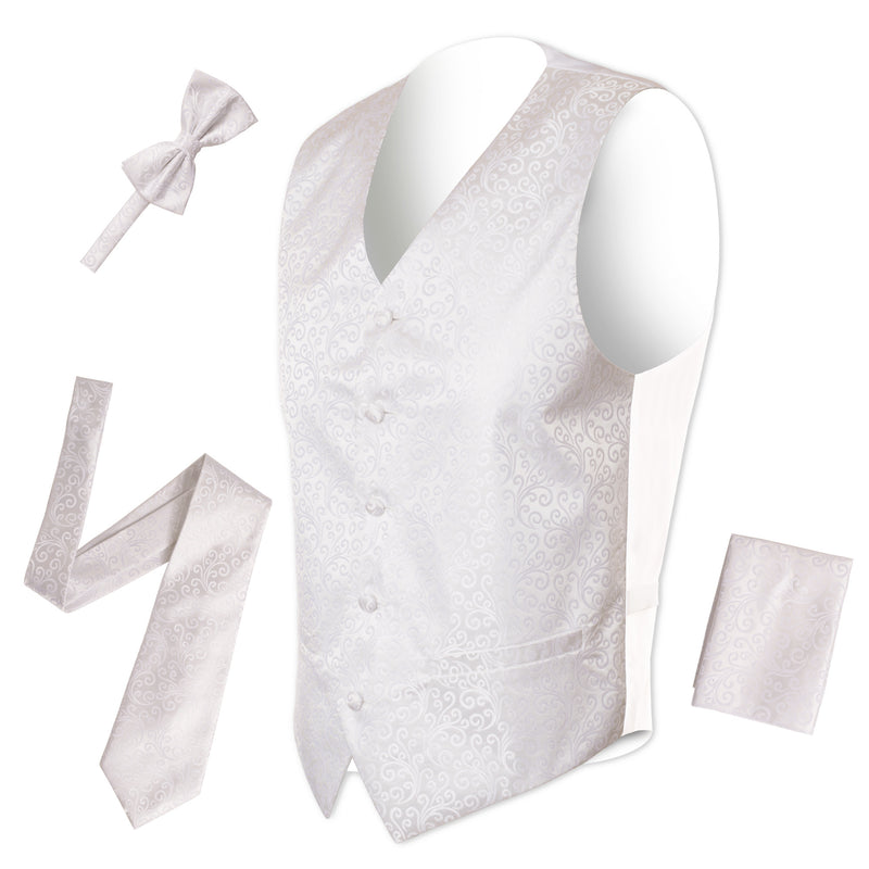 Ferrecci Mens PV50-9 White Vest Set - FHYINC best men's suits, tuxedos, formal men's wear wholesale