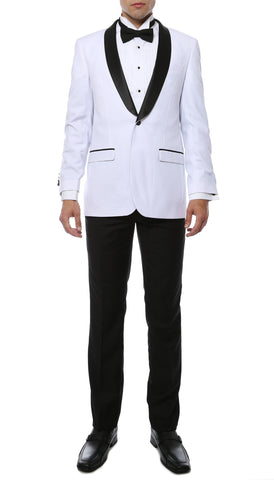 The Reno Mens White Shawl Collar 2pc Tuxedo