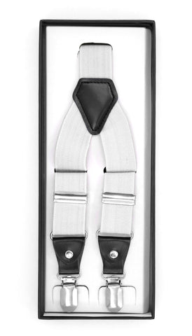 Off-White Clip-On Unisex Suspenders