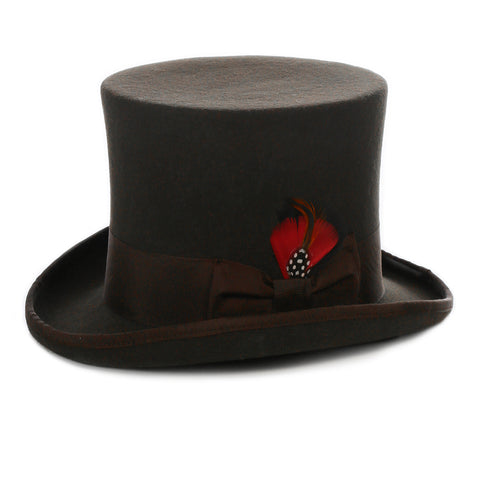 Premium Wool Brown Top Hat