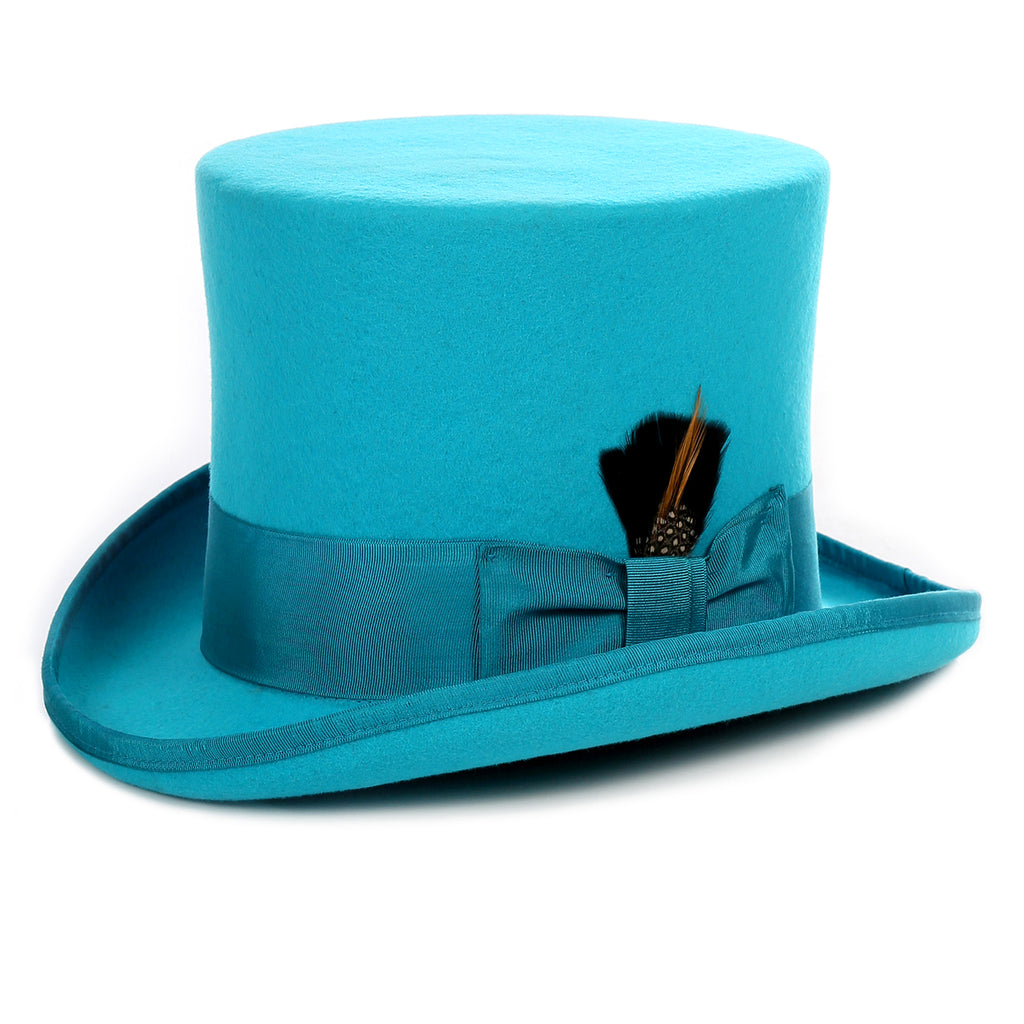Premium Wool Turquoise Top Hat - FHYINC best men