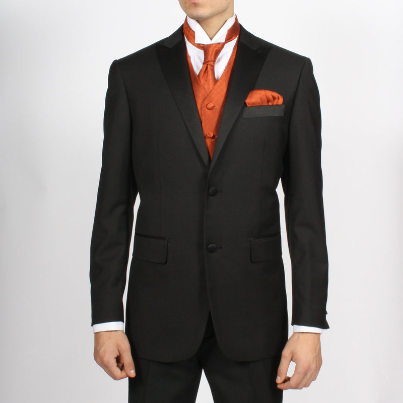 Ferrecci Mens VEST300-29-Tangerine Diamond Vest Set - FHYINC best men's suits, tuxedos, formal men's wear wholesale