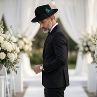 Crushable Black 100% Australian Wool Fedora Hat