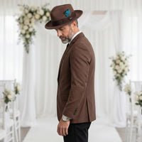Crushable Brown 100% Australian Wool Fedora Hat