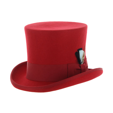 Premium Wool Red Top Hat