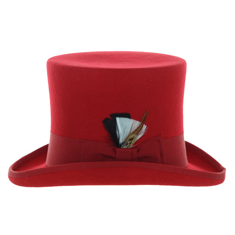 Premium Wool Red Top Hat