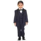 Ultimate Elegance: Boys Navy Shawl Collar Tuxedo for Dapper Occasions