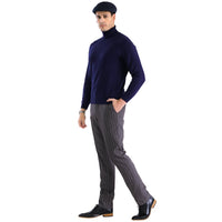 MENS NAVY PULLOVER TURTLENECK SWEATER