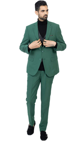 Paul Lorenzo Mens Burgundy Slim Fit 2 Piece Suit