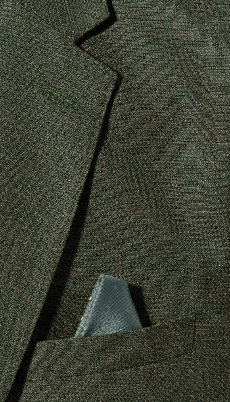Ferrecci Harwin Mens Hunter Green Textured Tweed Suit.